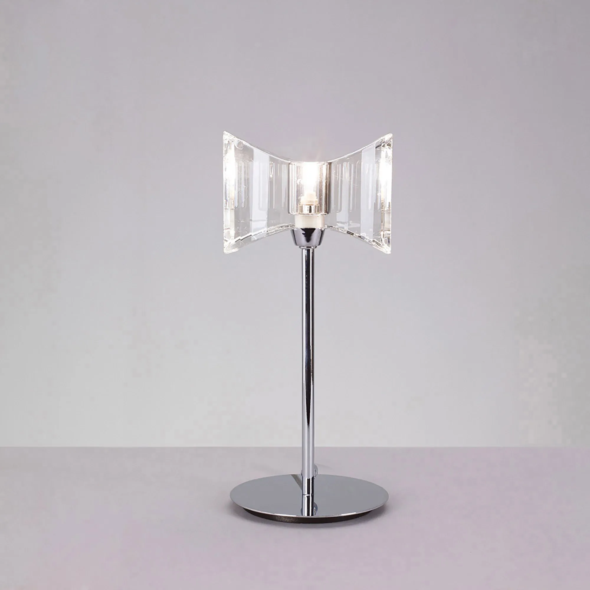 Kromo Polished Chrome Table Lamps Mantra Armed Table Lamps